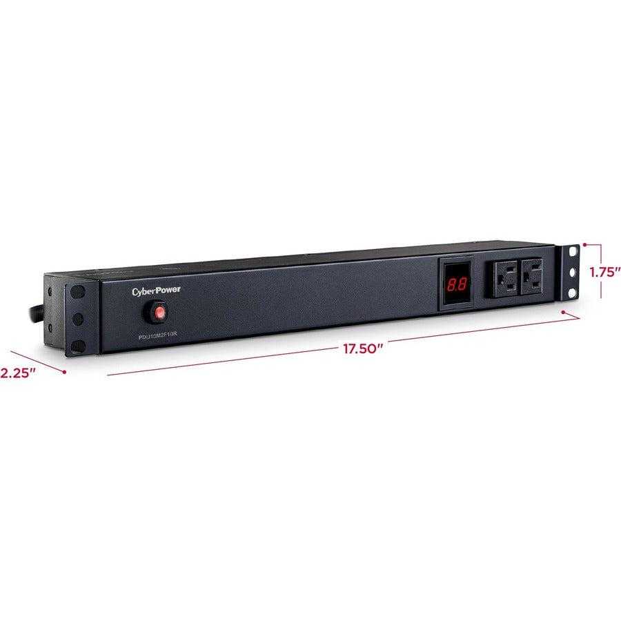 CyberPower, Cyberpower Pdu15M2F10R Power Distribution Unit (Pdu) 12 Ac Outlet(S) 1U Black