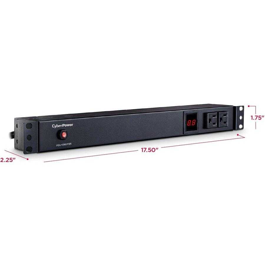 CyberPower, Cyberpower Pdu15M2F8R Power Distribution Unit (Pdu) 10 Ac Outlet(S) 1U Black